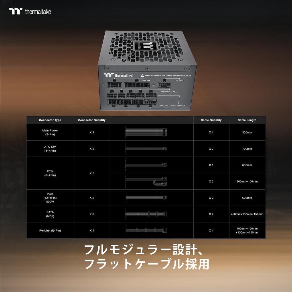 Thermaltake TOUGHPOWER ATX Express Compatible 80PLUS GOLD PC Power Supply Unit PS1615 GT/1200W 3.1/PCI 5.1 PS-TPT-1200FNFAGJ-3
