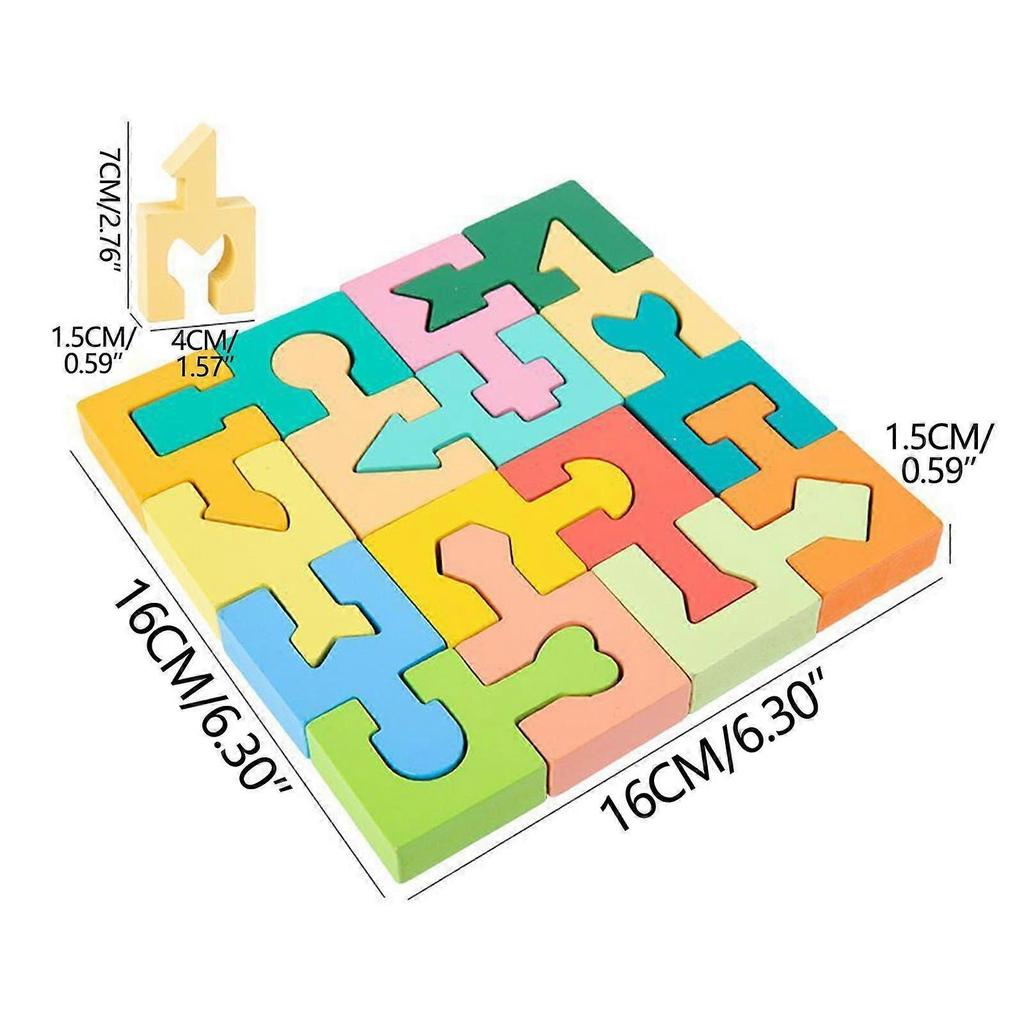 Shape Matching Wooden Puzzle Assembly Building Blocks Children's Toys Logical Thinking Spatial Concentration Training Toy Playsets