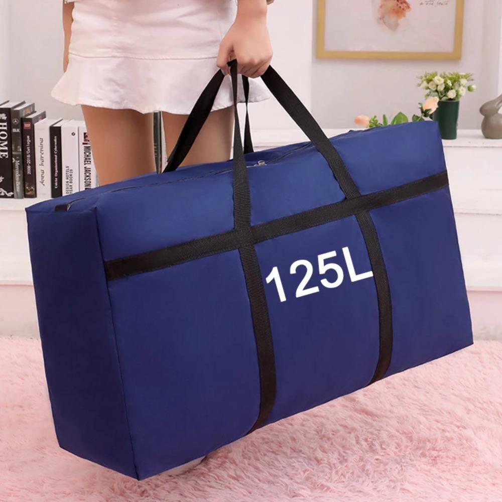 Large Capacity Folding Duffle Bag Travel Clothes Storage Bags Zipper Oxford Moving Bag Waterproof Quilt Portable Storage Bag