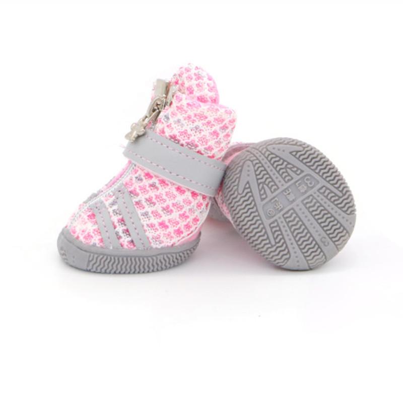 Spring Summer Pet Dog Shoes Breathable Mesh Small Dog Shoes Anti-slip Dog Sports Boots for Teddy Chihuahua