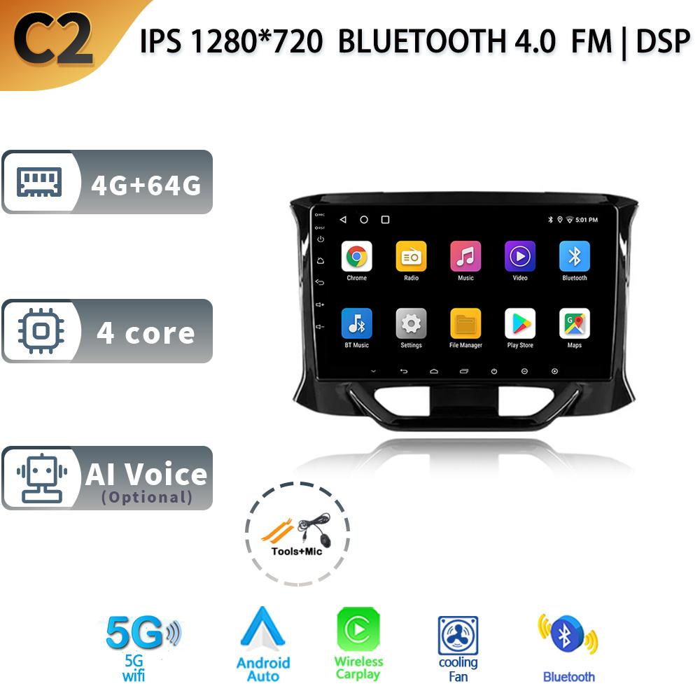 Android 13 Wireless CarPlay Auto Car Radio For LADA Xray X-ray 2015-2019 Multimedia 4G WIFI GPS Navigation Screen