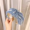 Fasce per Capelli Nodo in Tessuto di Denim Shabby da Donna per Ragazze e Donne, Accessorio per Capelli Quotidiano Casual per lo Shopping, Fasce Large in Denim per Donna