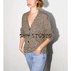 MD New Fall Women's Clothing Casual Laid-Back Style Relaxed Two-Color Yarn Mid Length Long Length V Neck Cardigan 5705739