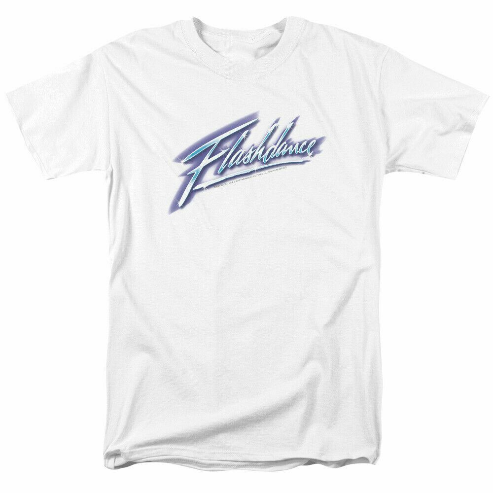 

26 Flashdance Logo T Shirt Mens Licensed 80s Dance Movie Tee White Unisex T-Shirt XXXL