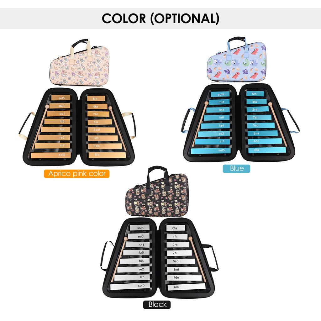 16 teclas glockenspiel 16 notas placa de alumínio xilofone percussão musical educacional precoce