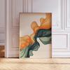 Sage Green Burnt Orange Modern Wall Art Poster, Medieval Modern Wall Art Printed Poster, Home Wall Decoration Gift, Frameless