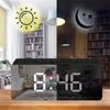 Digital Alarm Clock with Dimmer Temperature Function for Bedroom Office Travel Battery & USB Powered LED Mirror Alarm Clock