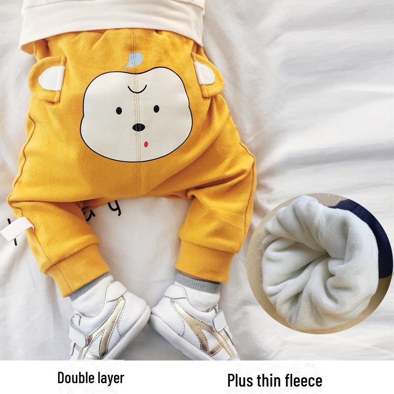 

Новые детские брюки для мальчиков и девочек на осень и зиму с открытым шаговым швом для удобства смены одежды. Подходит для детей в возрасте 6-8 месяцев. Velvet, 110cm жёлтый