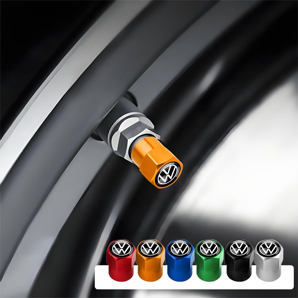 Auto Accessories Car Wheel Tires Valve Cap Covers for Volkswagen VW GTD Touran Golf Bora Passat MK7 Beetle GTI Tiguan Polo Caddy