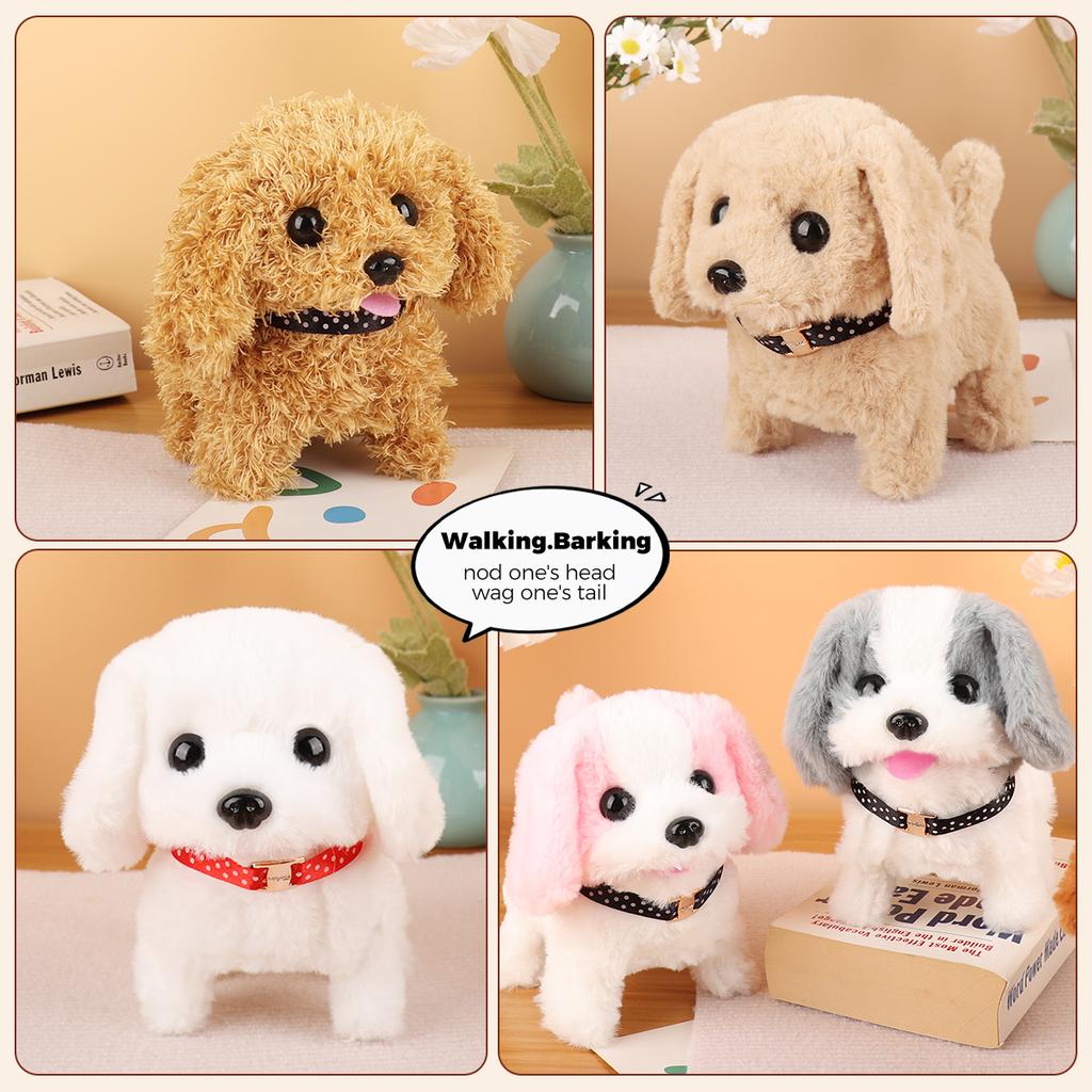 6 Styles Realistic Plush Simulation Smart Dog Children Toy Can Walking And Call Electric Plush Robot Pet Dog Toddler Christmas