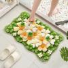 Small Fresh Flower Bathroom Floor Mat Hot-selling Imitation Cashmere Floor Mat Household Bathroom Door Absorbent Foot Mat