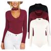 Urban Chic Fall Cotton Ribbed Bodysuit For Women Casual Romper Available Now