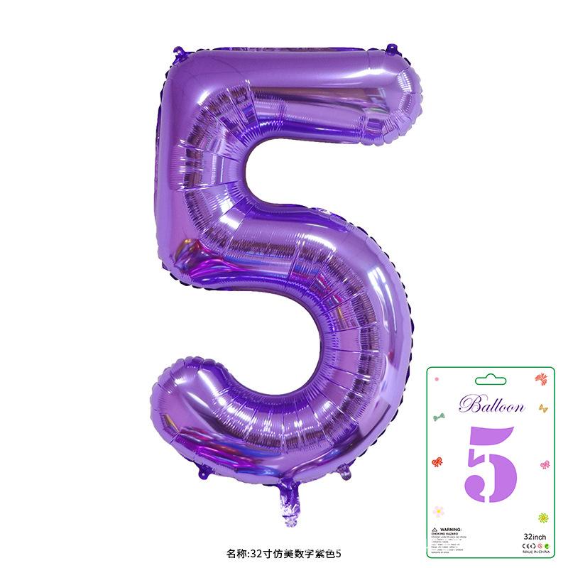 Halloween Decorations Birthday Balloon Set Music Girl Number Aluminum Ballons Kids Cosplay Party Supplies Gift Favor Decor