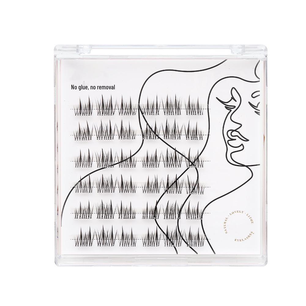 Glue-Free Double-Pointed Sunflower False Eyelashes – Waterproof, Sweatproof, Beginner-Friendly, Natural Look