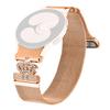 Watch Band For Samsung Galaxy Watch4/Watch 5/Watch 5 Pro ,Crown Clasp Electroplating Milanese Strap with Quick Release Connector