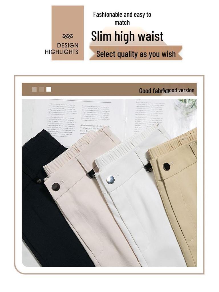 Brand Premium Mid-Aged Women's Spring & Autumn Casual Plus Size Straight-Leg Pants