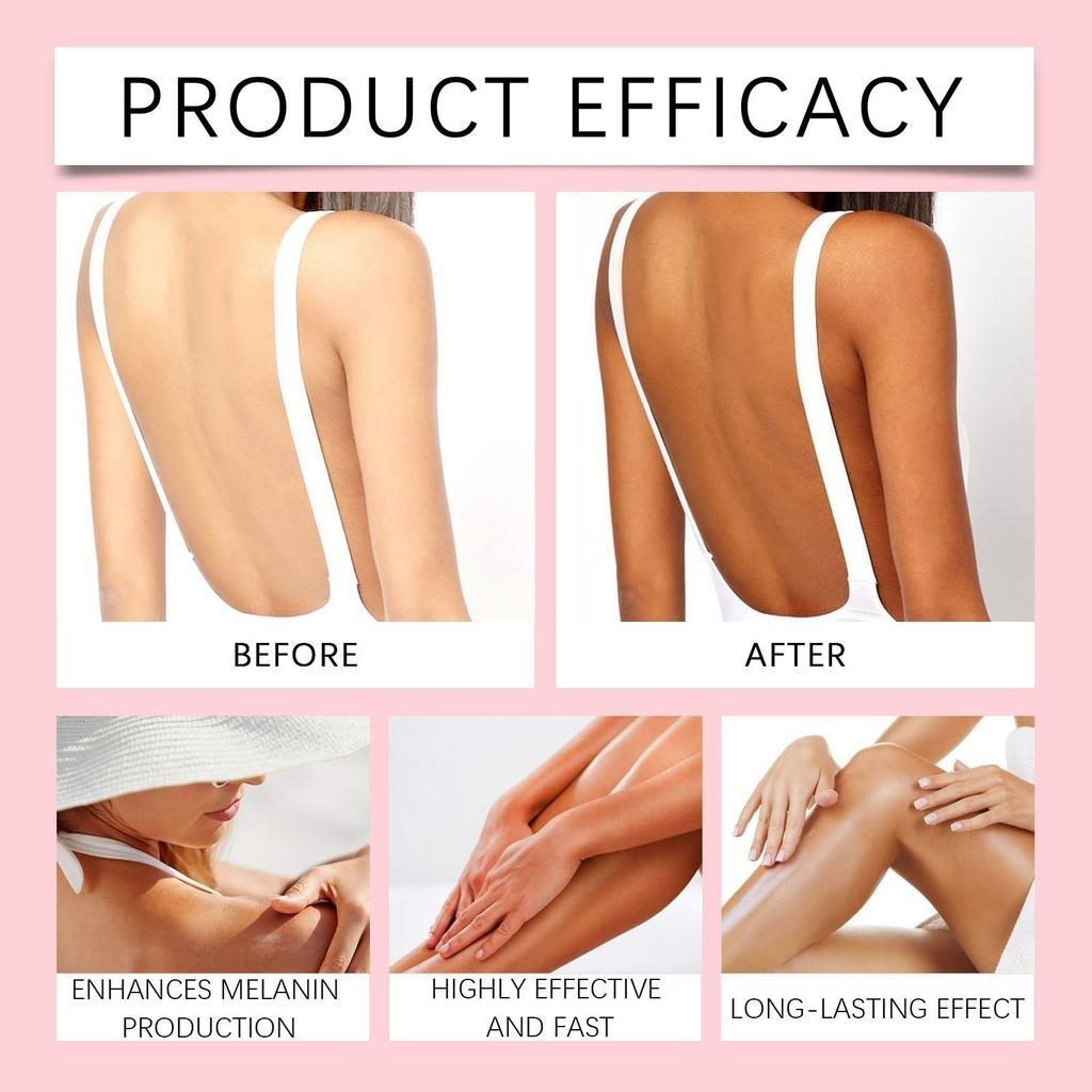 Körperbräunungsserum Sonnenbad Selbstbräuner Haut Weizenfarben Feuchtigkeitsspendende Bräunungslotion, 30 ml