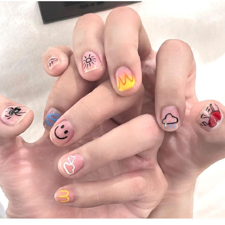 12Pack Salon Nail Brushes Pen PP Material Anti Fade Inks for Detailed Floral Nail Patterns