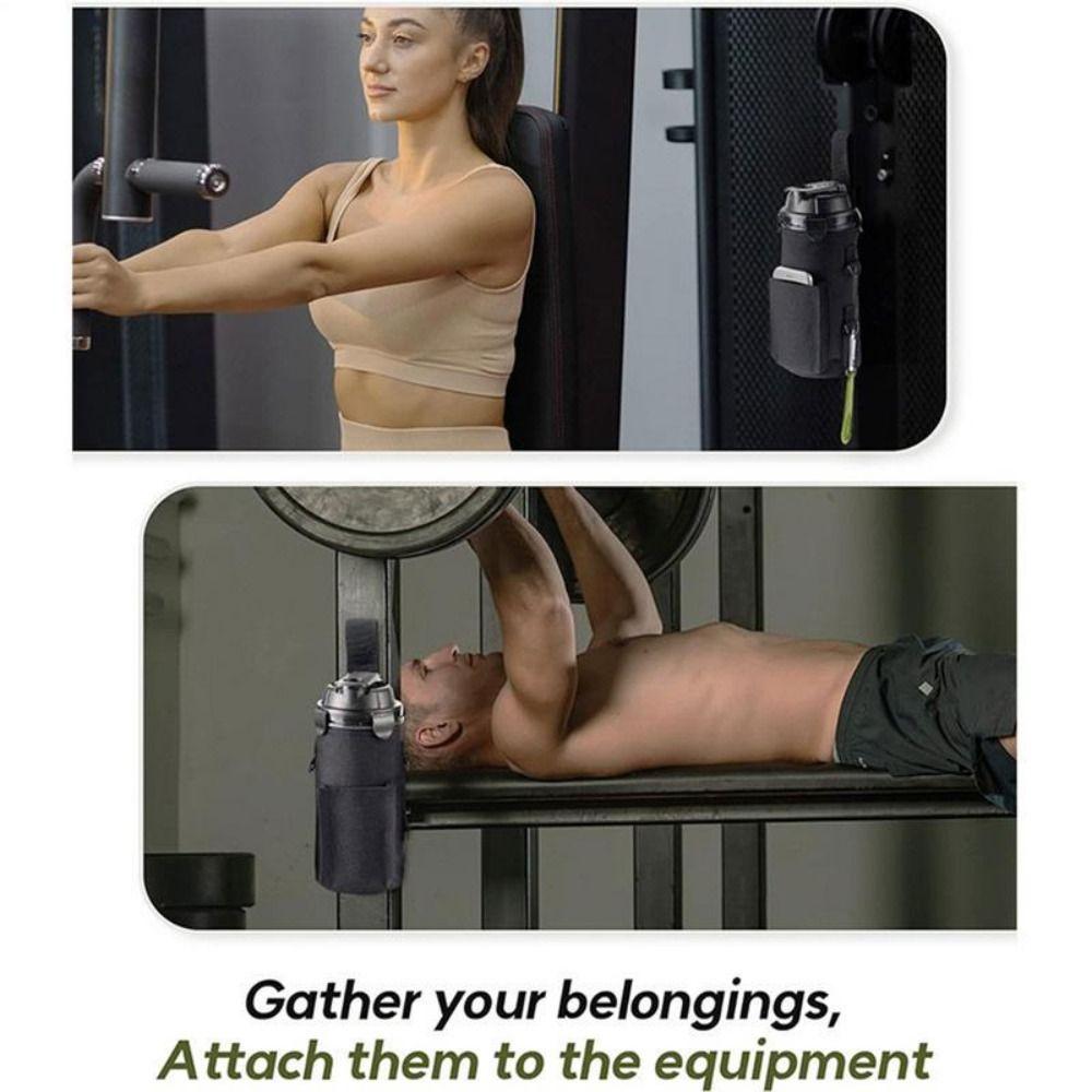 Large Capacity Gym Cup Pouch with Pocket Bottle Holder Portable Water Bottle Bag  Gym Accessories