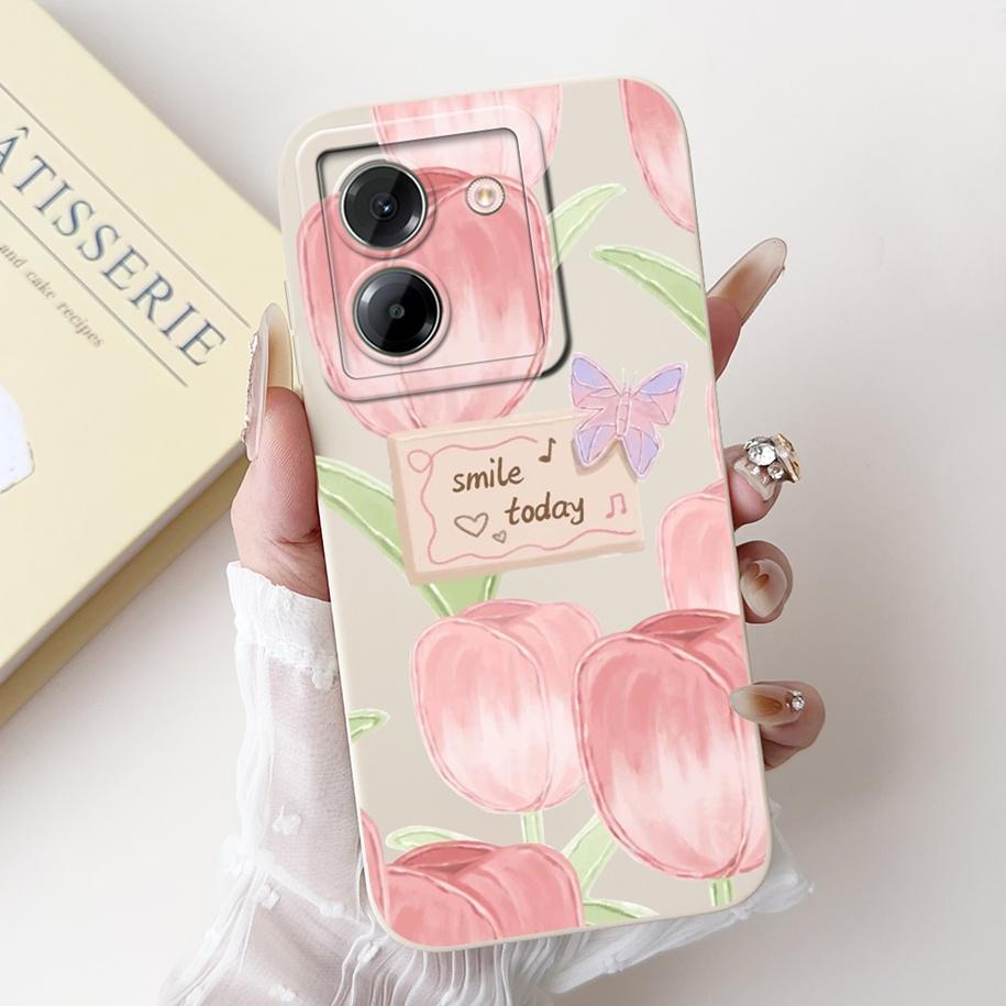 For Xiaomi Poco M7 Pro 5G Case Popular Flower Rabbit Duck Soft Liquid Silicone Cover For Xiaomi Poco M7Pro Capa 2409FPCC4G Coque