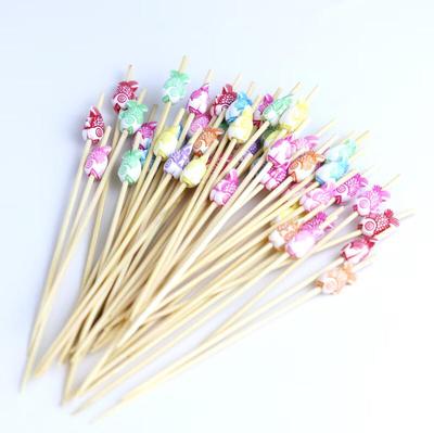 ZISIZ Small Fish Bamboo Fruit Picks