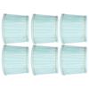 6PCS Simple Lamp Shade Fabric Light Blue Golden Edge Lampshade for E14 Wall Chandelier