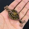 Thanksgiving-Ammonit-Edelstein, reiner Kupferdraht, umwickelt, handgefertigter Anhänger-Schmuck