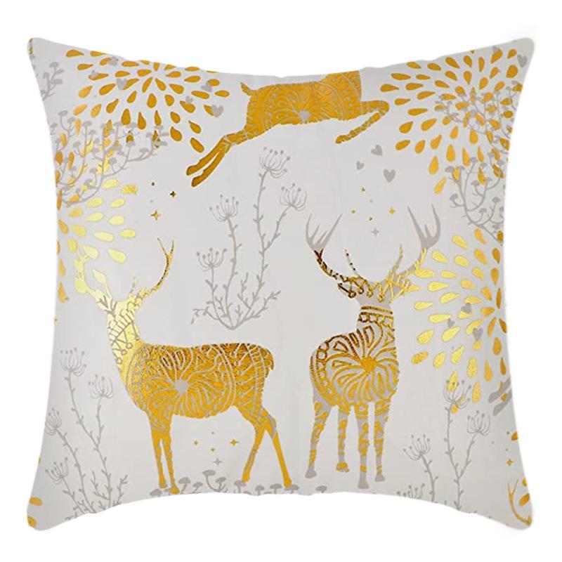 New Christmas Throw Pillow, Polyester Linen, Festive Dress Cushion, Bedroom Living Room Square Pillow, Cushion Pillow Case