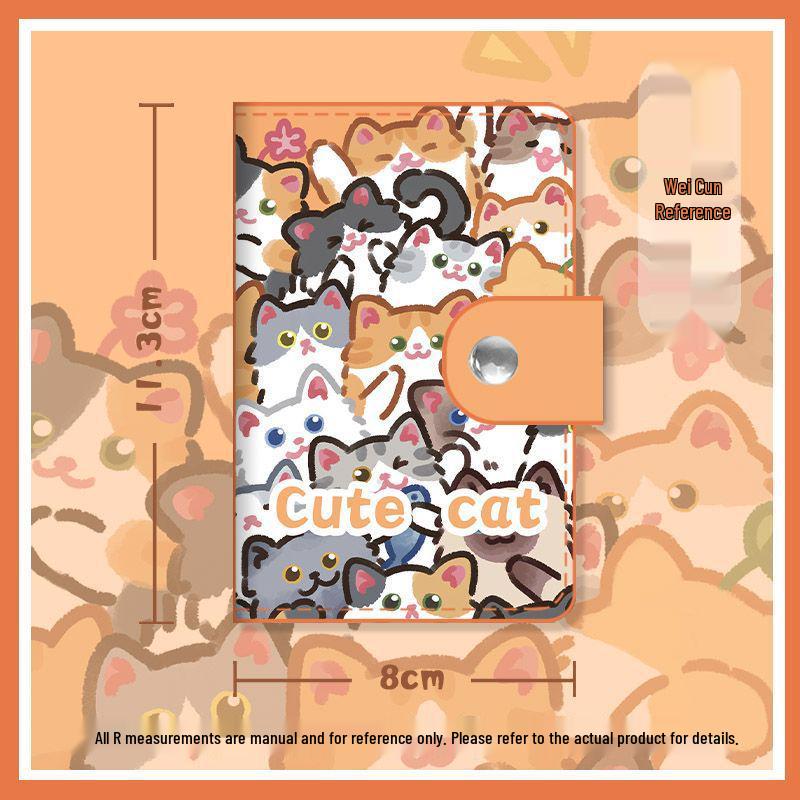 Leder-Kartenhalter im koreanischen Stil: Damen Geldbörse mit großer Kapazität, antimagnetisch, mit mehreren Kartenfächern und Münzfach.