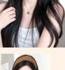 Women's Black Long Straight Headband Wig with Natural Volume, Korean Style.