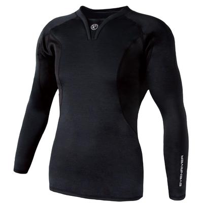 EVEN RIVER Heat Body V-Neck, Fall/Winter, Heather Black, GTV16 05, 3L