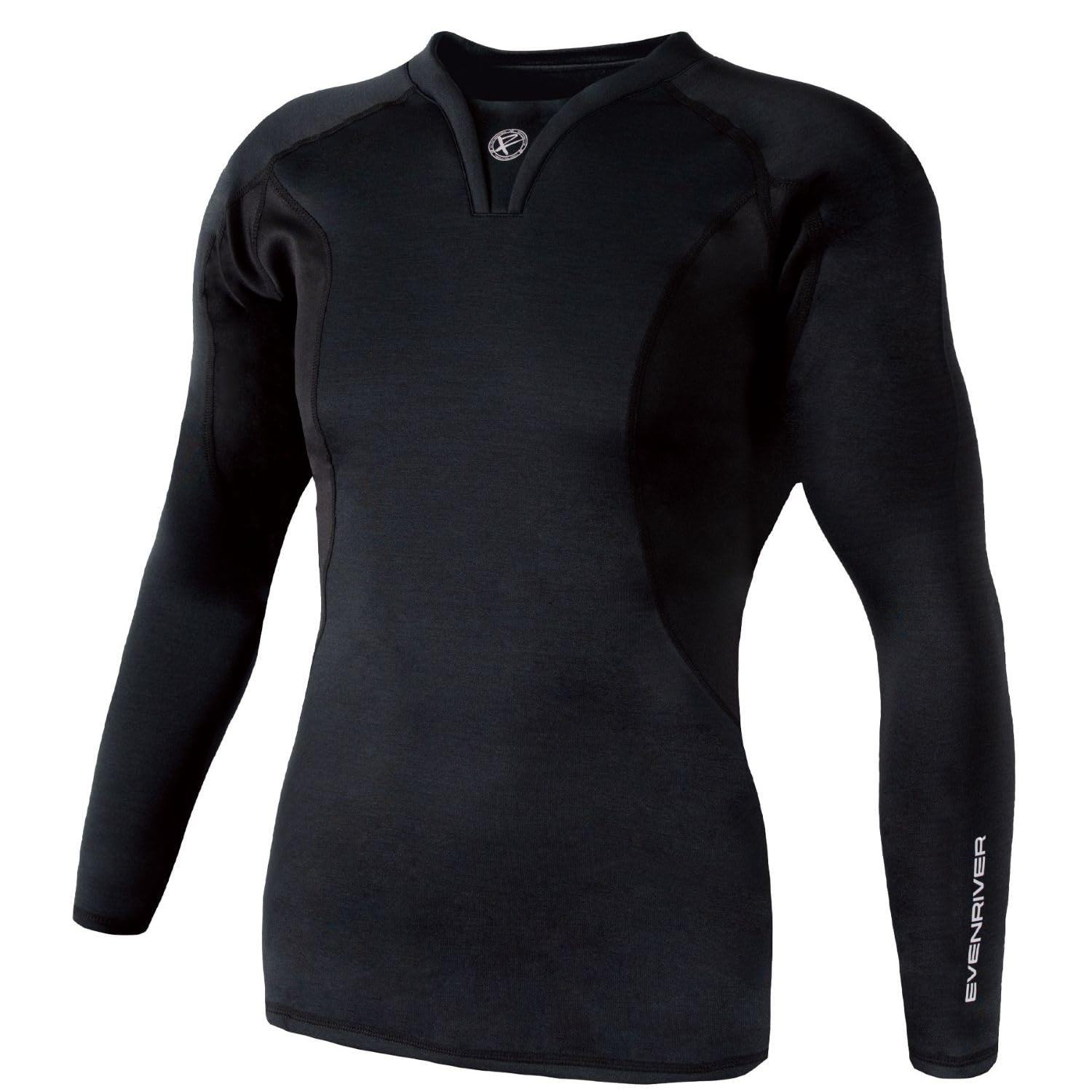 

EVEN RIVER Термофутболка с V-образным вырезом, Осень/Зима, Меланжевый черный, GTV16 05, 3XL