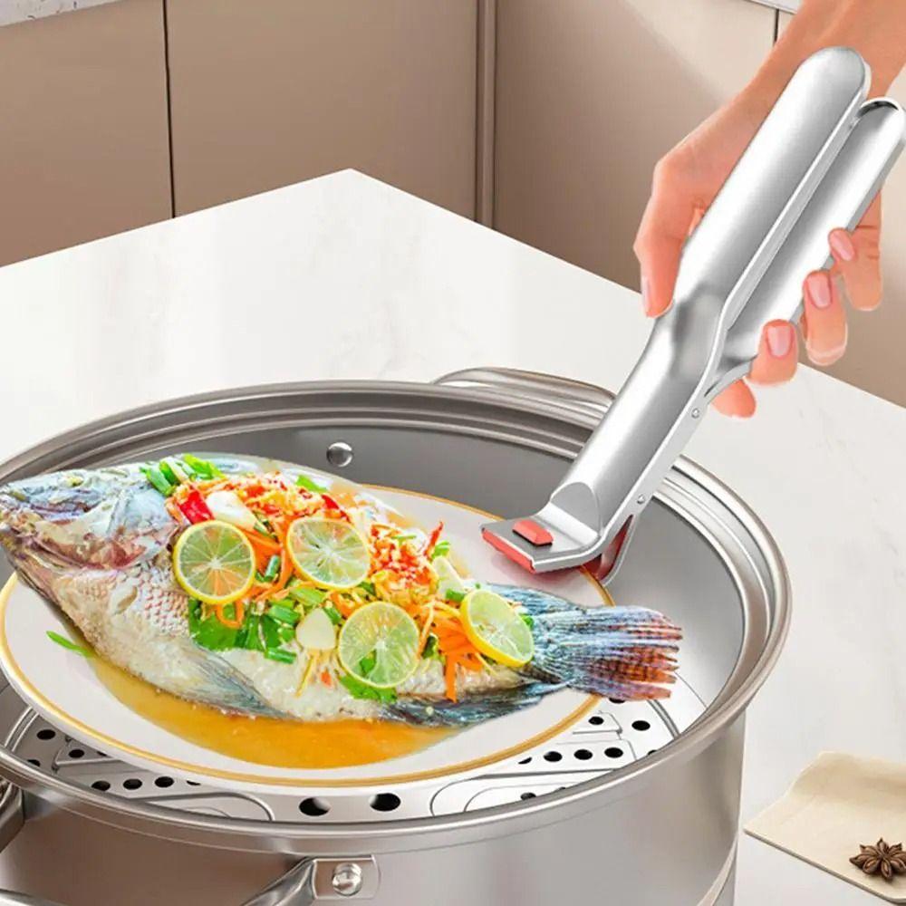 1Pcs Thickened Anti-scalding Clip Stainless Steel Pot Pan Gripper Clip Dish Clamp  Kitchen Supplies