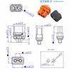 Amass Amass Xt60I-F Male + Female 2+1 Connector Signal Pin Plug For Rc Lipo Battery Charger Controller Motor Parts