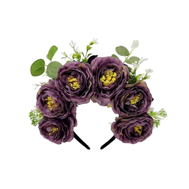 Festival Flower Hairband Props for Elegant Occasion Weddings and Parties Comfortable Lightweight Design Headdress