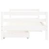 Kids  Bed with Drawers White 80 x 160 cm Solid Pine Wood