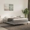 Box Spring Bed Frame Light Grey 140 x 200 cm Velvet