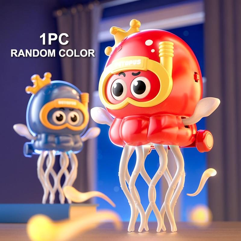 Interactive Walking Squid Toy with Music Electric Light-Up Octopus for Kids Learning & Fun Random color