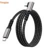 High-Speed USB 3.2 C To C Elbow 8K Screen Casting Cable, 240W 5A Fast Charge, 20Gbps