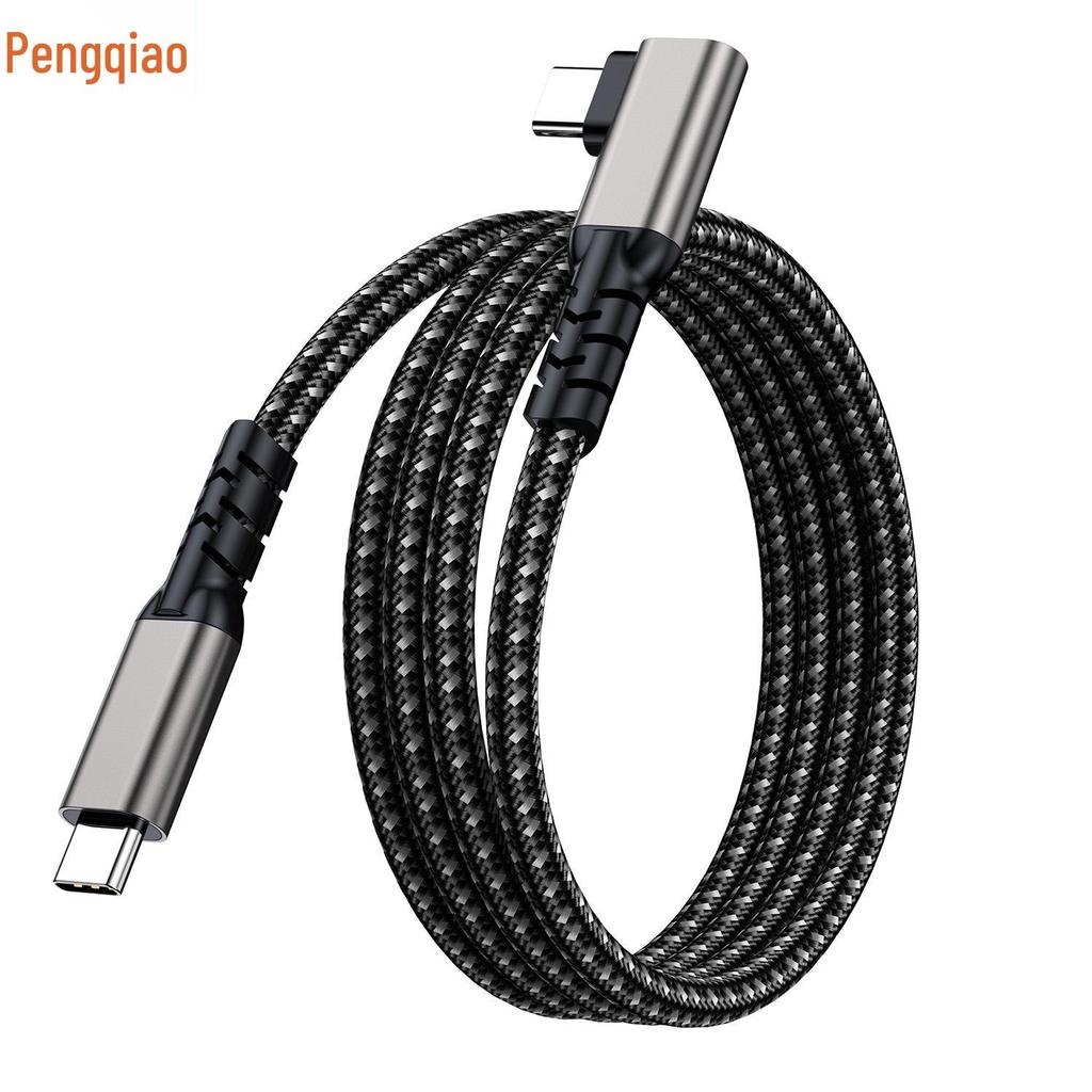 High-Speed USB 3.2 C To C Elbow 8K Screen Casting Cable, 240W 5A Fast Charge, 20Gbps
