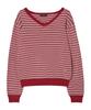 AWESOME STUDIO Classic (Stripe) V-Neck Knit Burgundy