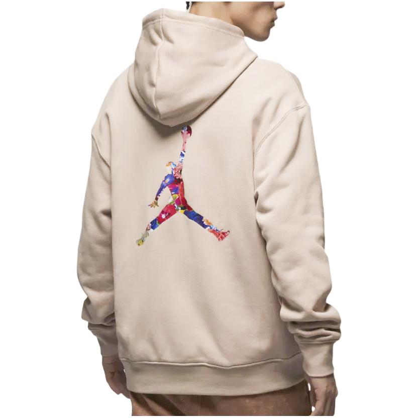 Jordan Embroidered Letter Hoodie Men Tops Fossil-Lime FD4801-292