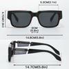 1PC Unisex Plastic Fashion Square Frame Sunglasses for Street Pography and Beach Trips Driving Accessories Sun Glasses UV400