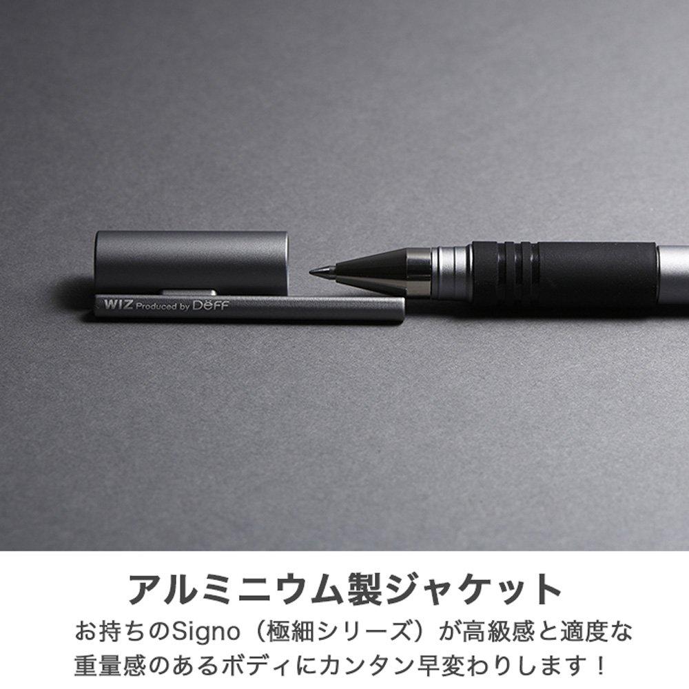 Deff Signo Extra Fine Series Pen Jacket Aluminum Jacket Case Sold WIZ Silver Uni-ball (Pen Separately) (WAC-UNISIG01SV)