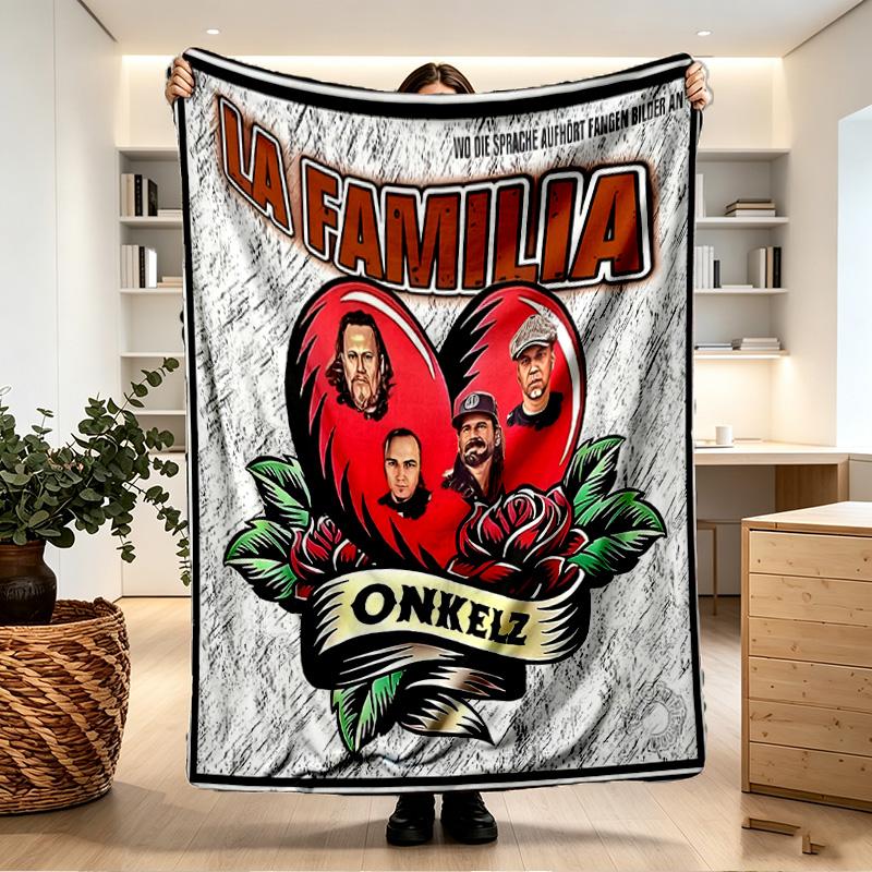 Bohse Onkelz Print Blanket - Soft & Comfortable, for Bedroom, Travel, Sofa, Home Decoration - Birthday Christmas Gift for Friend