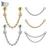G23 Titanium Chain and Hinged Earring for EAR PIERC Ear Studs Chain Labret Lip Sling DIY Originality Punk Body Piercing Jewelry