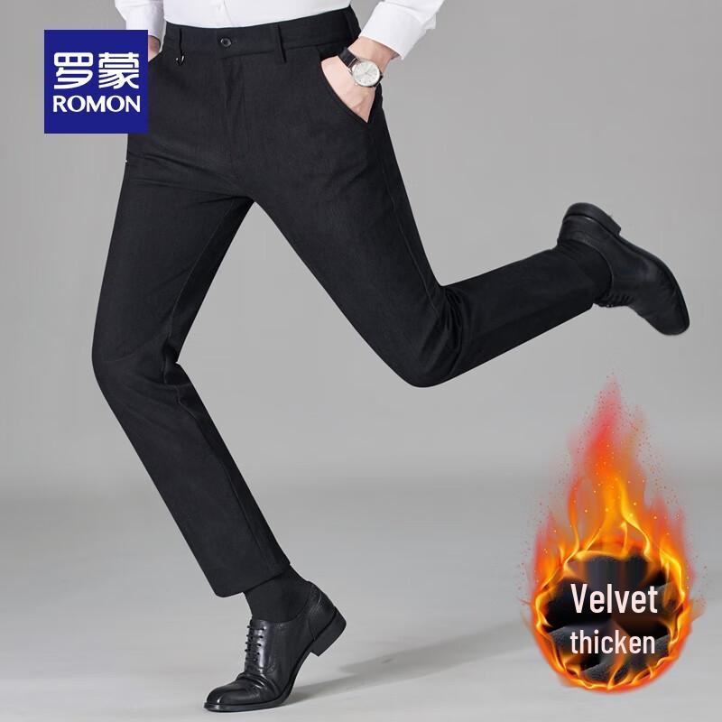 

Romone Men s Fleece-Lined Straight Leg Casual Pants 40