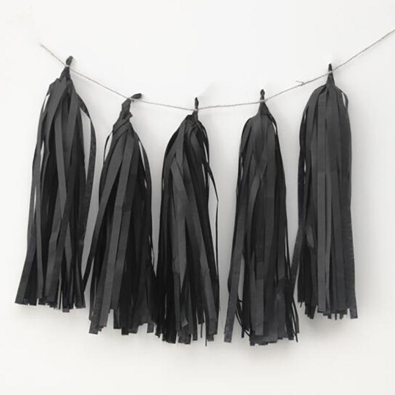 35cm DIY Paper Tassels for Children's Birthday, Wedding, or Festival Decorations - 5pcs/pack