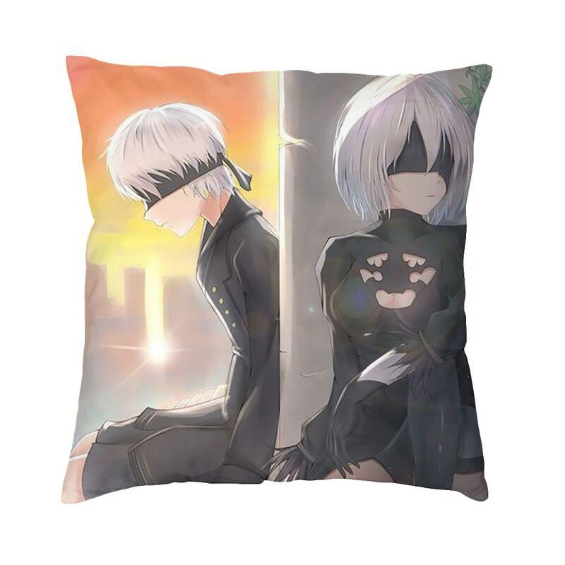 Fashion Anime Cartoon Game Nier Automata Square Throw Pillow Cover Decoration Printing Sexy Girl Yorha Cushion Cover For Car