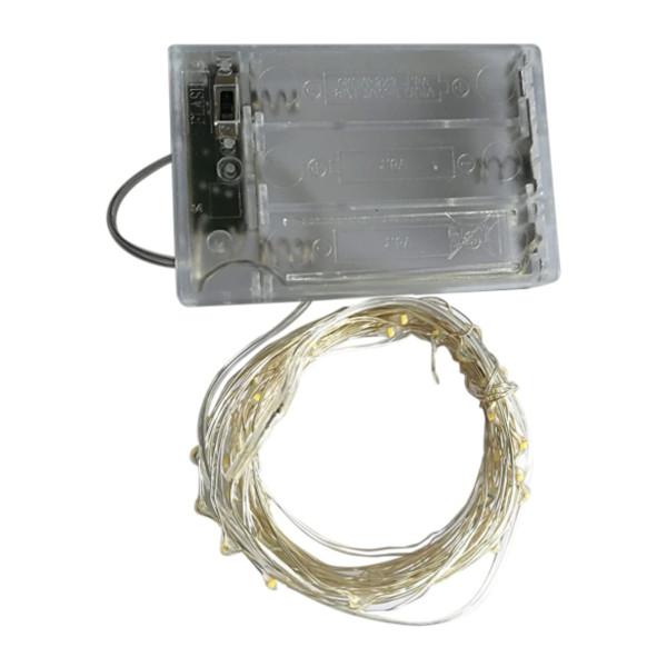 1 Pack Fairy Lights Battery Powered, 5m 50 LED String Lights for Bedroom Christmas Party Wedding Decorations